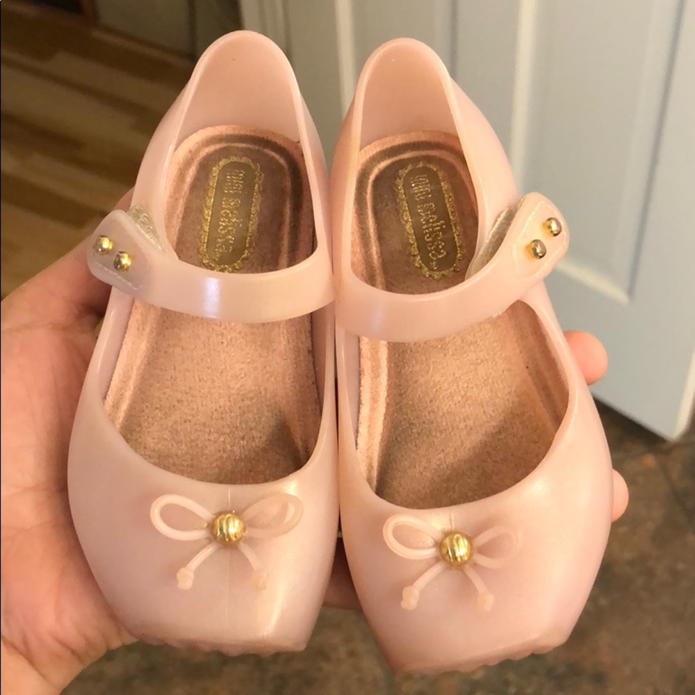 Mini Melissa blush/light pink Mary janes size 6